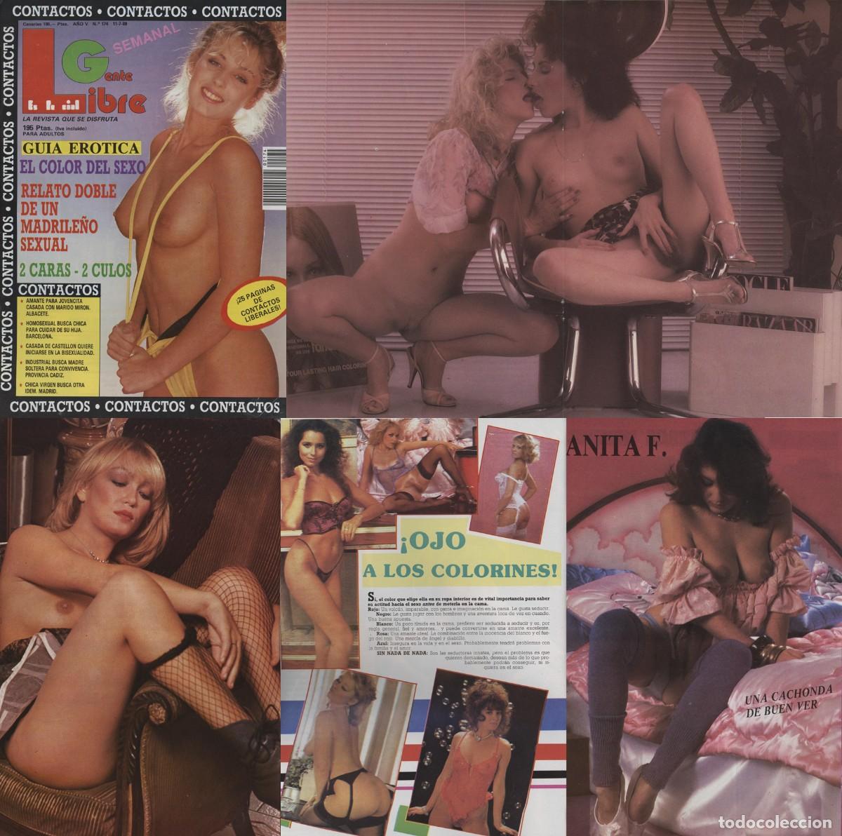 Journals: GENTE LIBRE # 174 / 1989 ~ Revista er&oacute;tica de contactos con gran poster central
