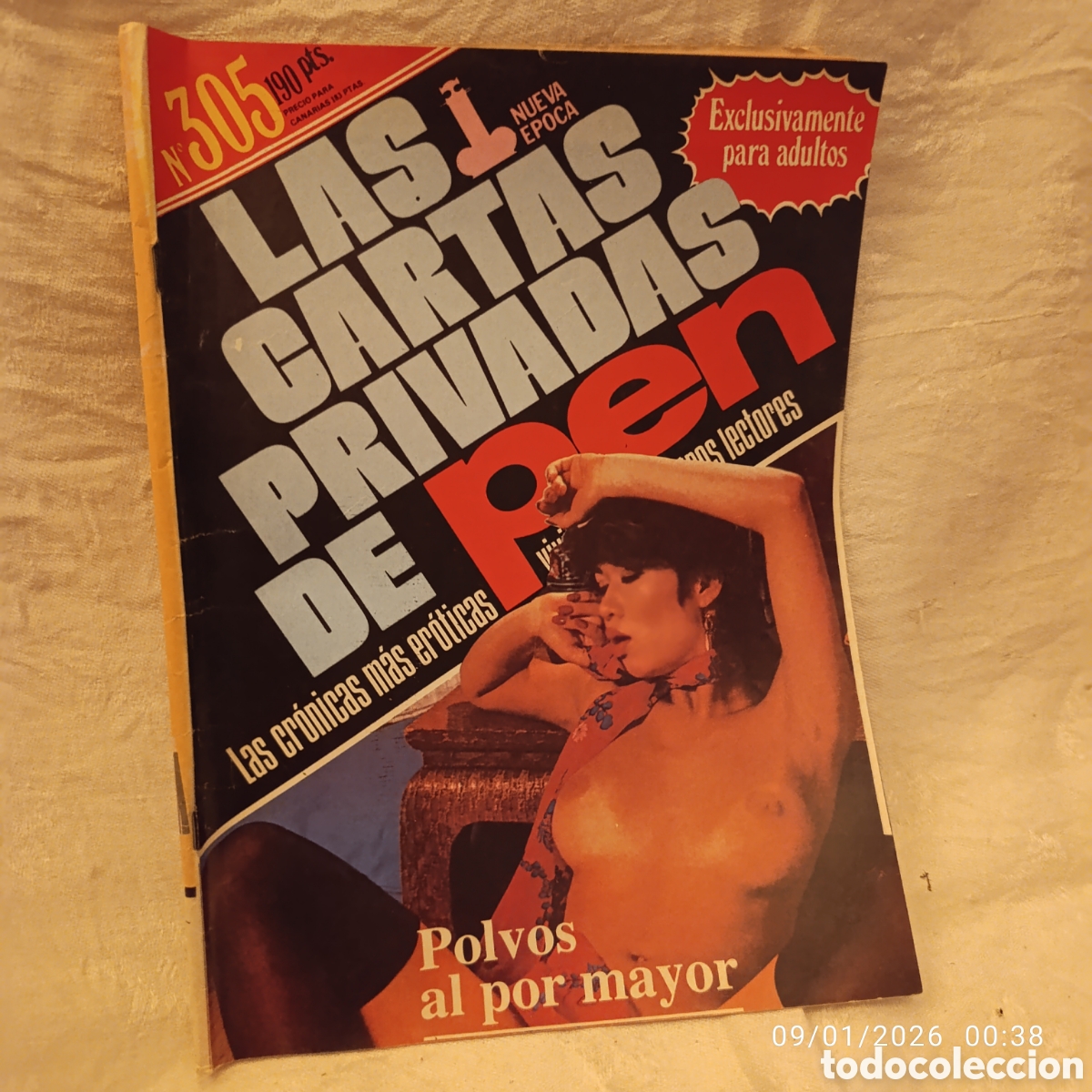 Journals: LAS CARTAS PRIVADAS DE PEN, NUMERO 305,ADULTOS,PORNO A&Ntilde;OS 80.