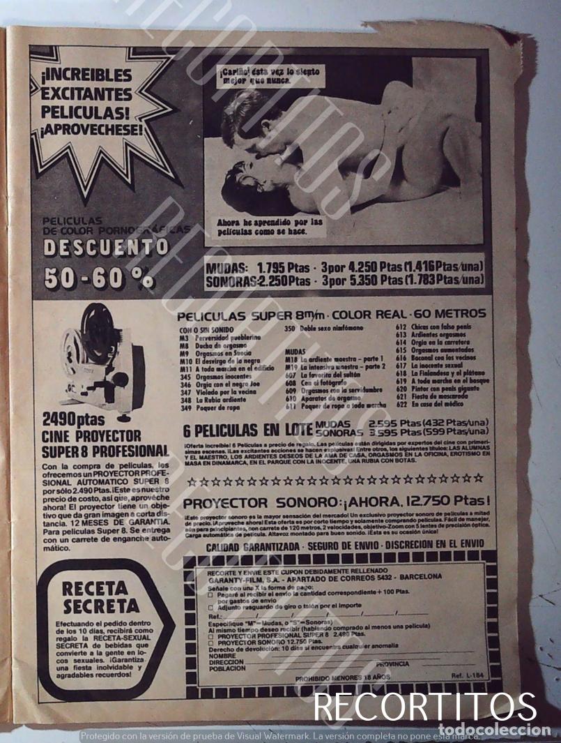 Journals: ANUNCIO PUBLICIDAD CINE PORNO X EN SUPER 8