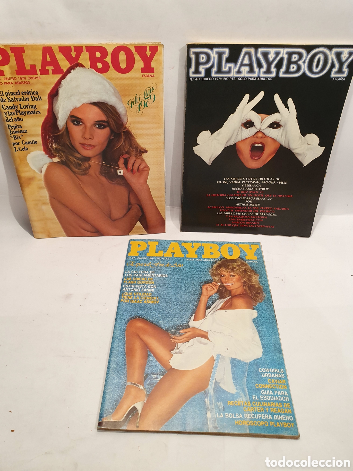 Journals: PLAYBOY. 3 EJEMPLARES. PRIMERA EPOCA EN ESPA&Ntilde;OL. NUMEROS 3, 4, 27.