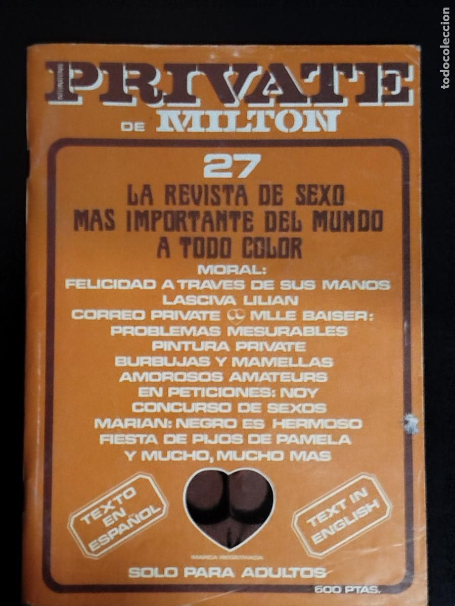 Revistas: REVISTA PRIVATE N&ordm; 27 BERTH MILTON. PORNO SOLO ADULTOS