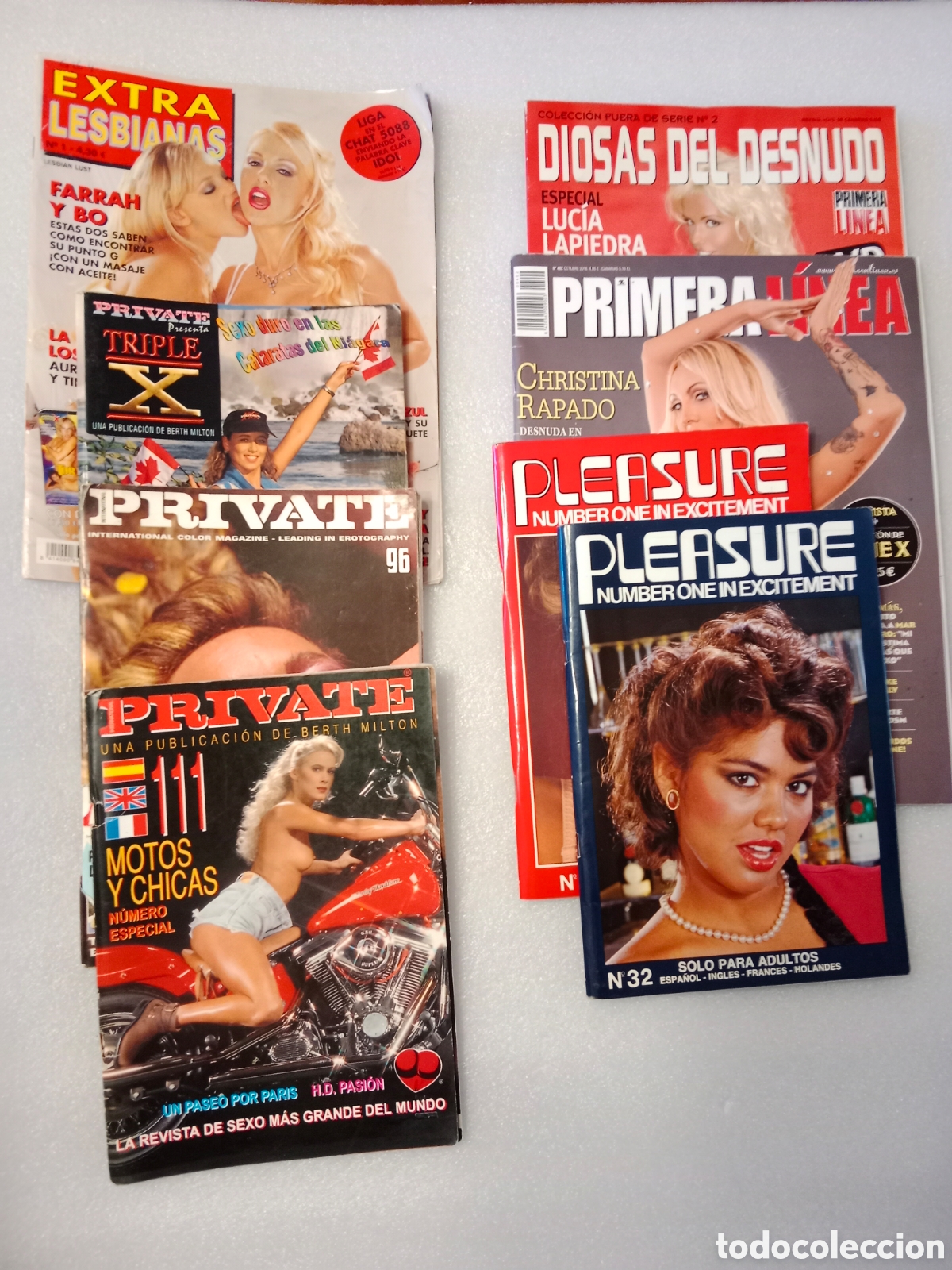 Magazines: Revistas er&oacute;ticas private pleasure Lucia Lapiedra rapado primera l&iacute;nea extra lesbianas mayor 18 a&ntilde;os