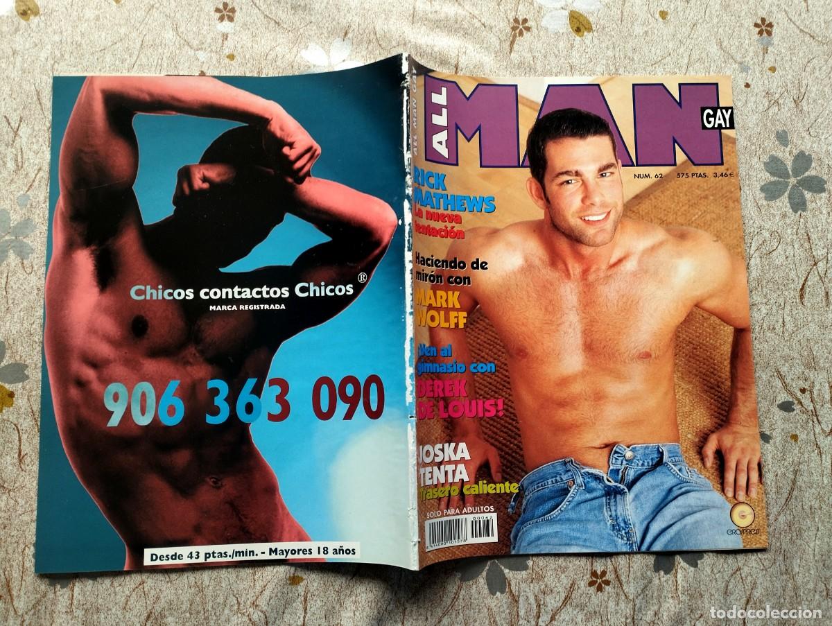 Revistas: Revista Erotica Gay ALL MAN N&ordm; 62 / RICK MATHEW, MARK WOLFF, JOSKA TENKA, DEREK DE LOUIS