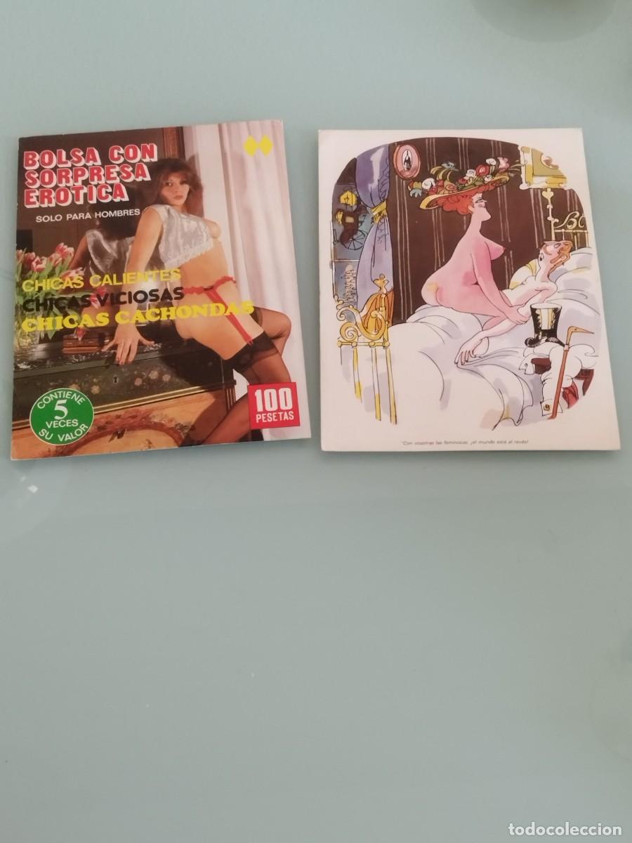 Revistas: Dos laminas de cart&oacute;n con im&aacute;genes er&oacute;ticas para adultos.