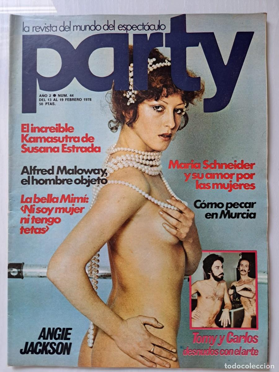 Revistas: Revista Party n&deg; 44. Mar&iacute;a Schneider, Susana Estrada, Alfred Maloway, Angie Jackson lgtb.