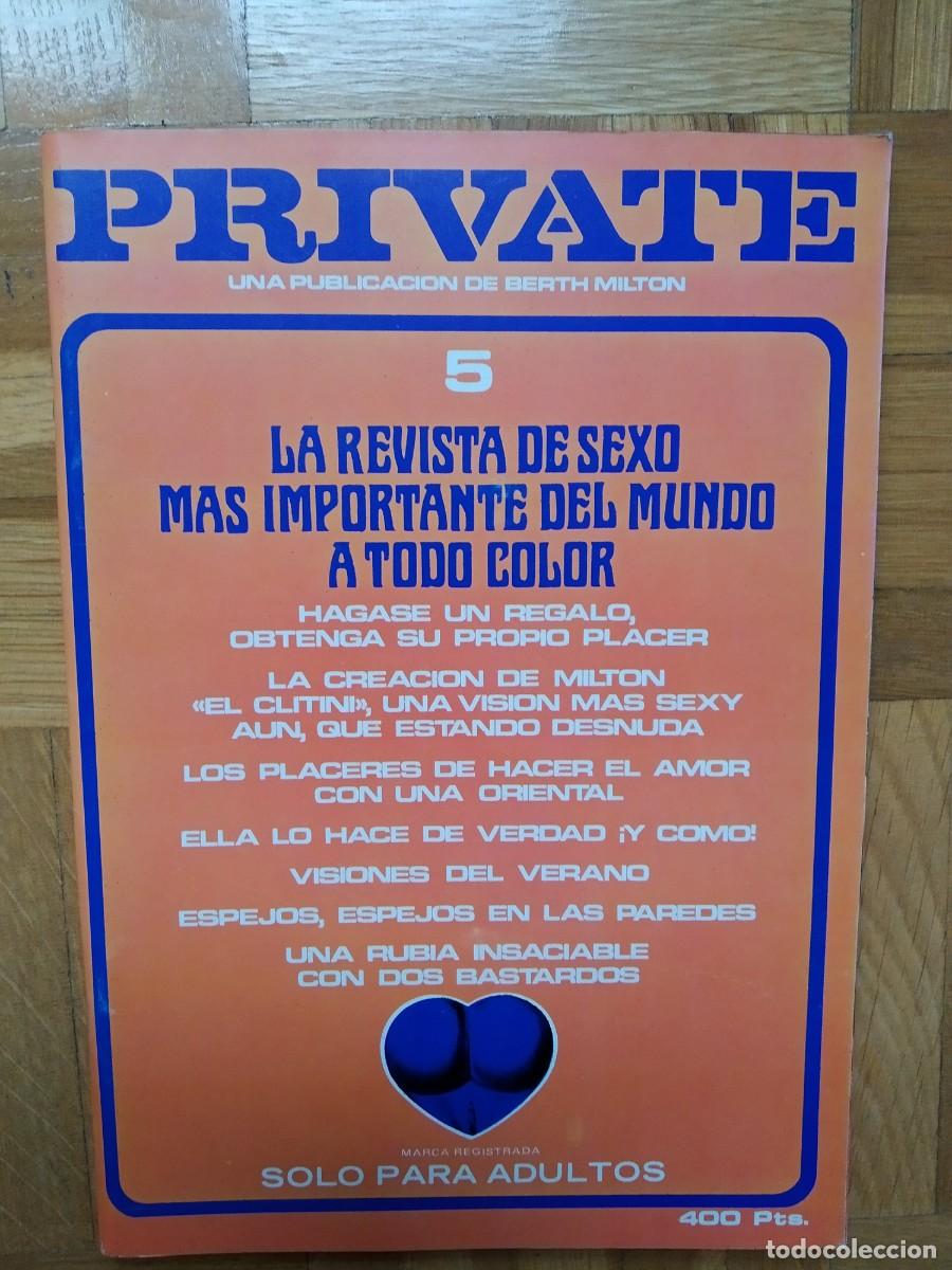 Revistas: REVISTA PRIVATE N&ordm; 5 SOLO PARA ADULTOS BERTH MILTON