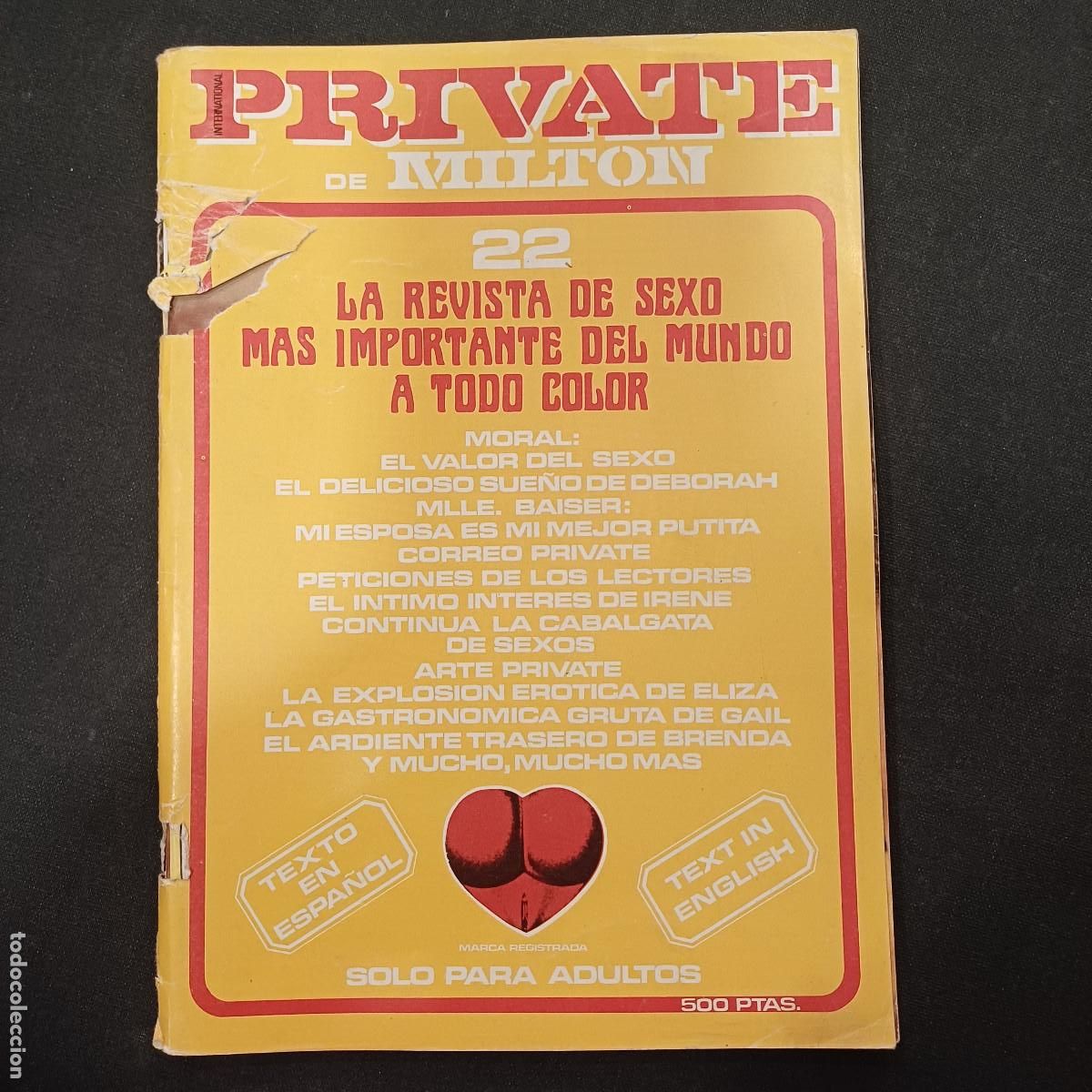 Revistas: PRIVATE 22/MILTON/REVISTA EROTICA ADULTOS.