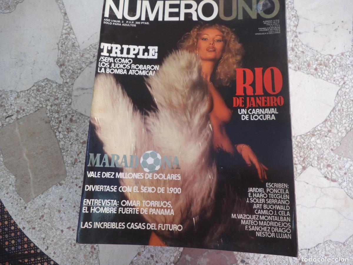 Revistas: revista numero uno, n&ordm; 3rio janeiro , revista erotica,con posterrio jameiro, maradona