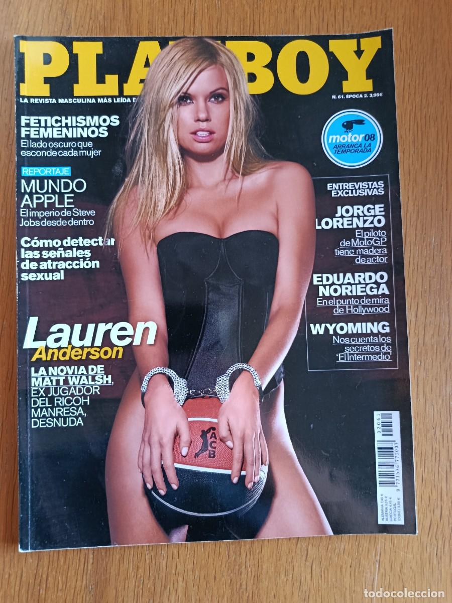 Journals: Playboy mensual espa&ntilde;ol 2&deg; &eacute;poca revista erotica n&uacute;mero 61 Lauren Anderson