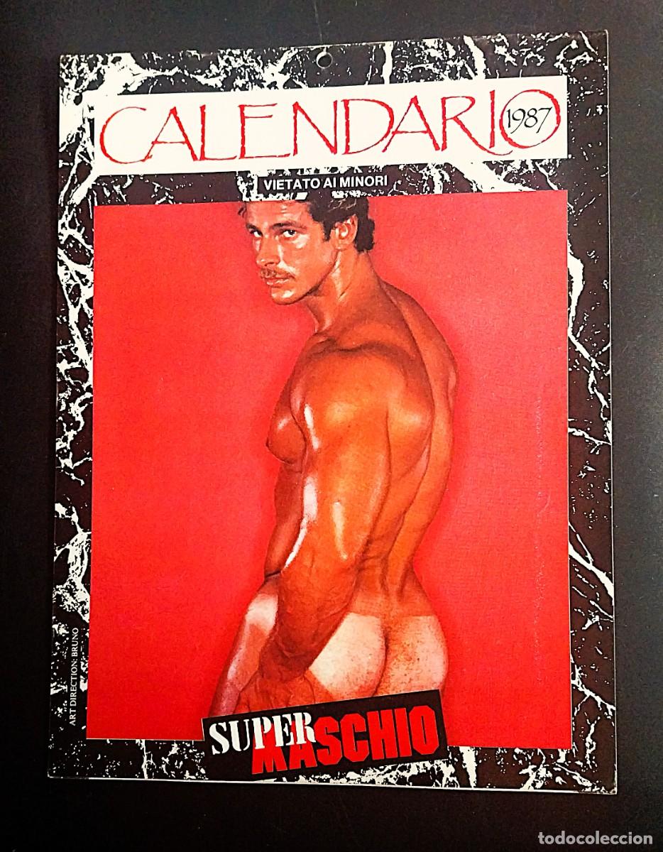 Revistas: CALENDARIO VINTAGE SUPER MASCHIO 1987 - MODELLI GAY BEEFCAKE - FULL FRONTAL - LGBT