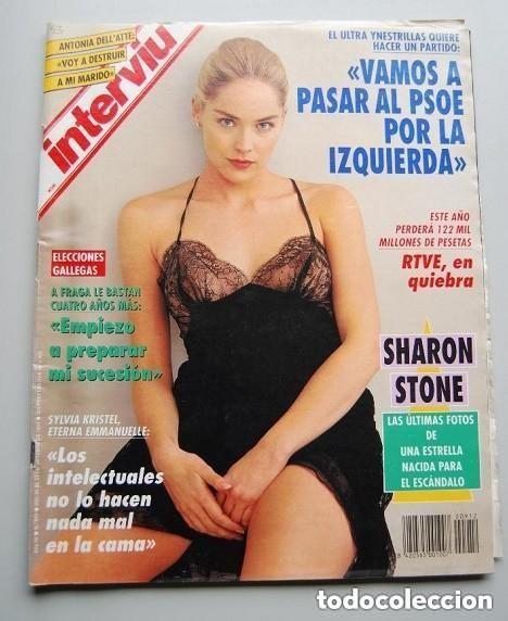 Revistas: INTERVIU N 912- A&Ntilde;O 1993-SHARON STONE -LEER DETALLES . . TIENE RESTOS DE HUMEDAD