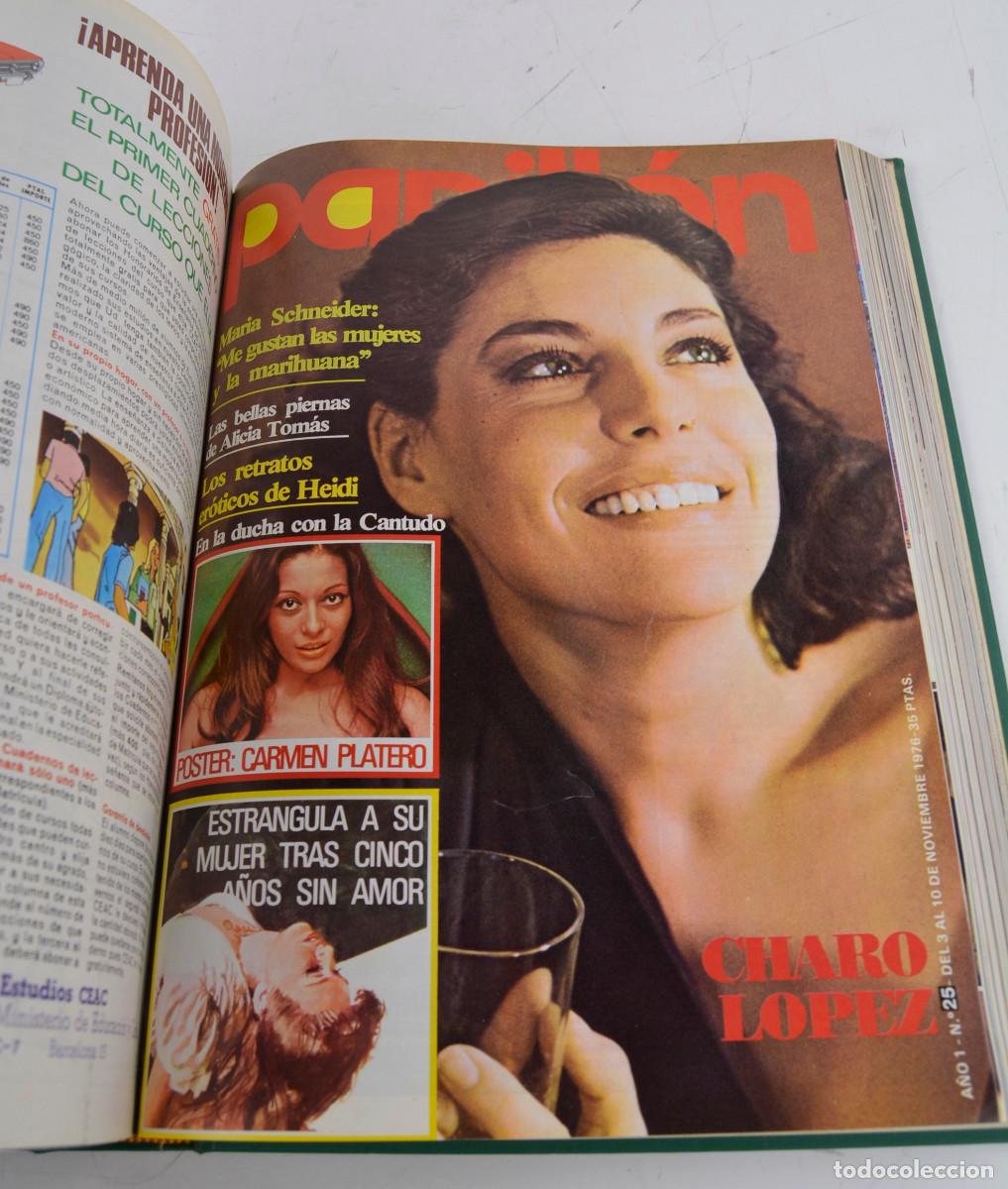 Zeitschriften: Revista er&oacute;tica PAPILLON, encuadernada, 1976 - 1977, del n&uacute;m. 2 al 37, Barbara Rey, Charo Lopez...