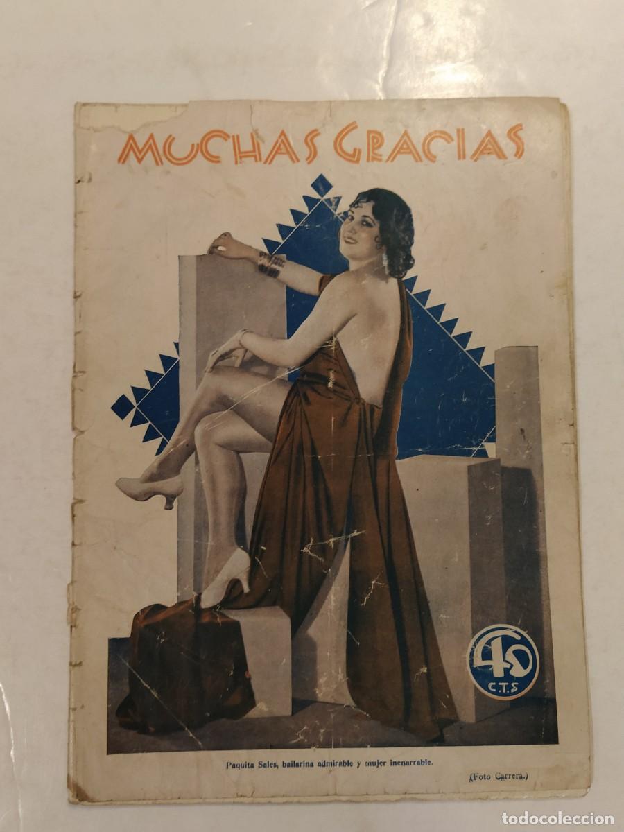 Journals: MUCHAS GRACIAS - A&Ntilde;O 1931 - REVISTA ANTIGUA EROTICA CON DESNUDOS - ORIGINAL -VER FOTOS