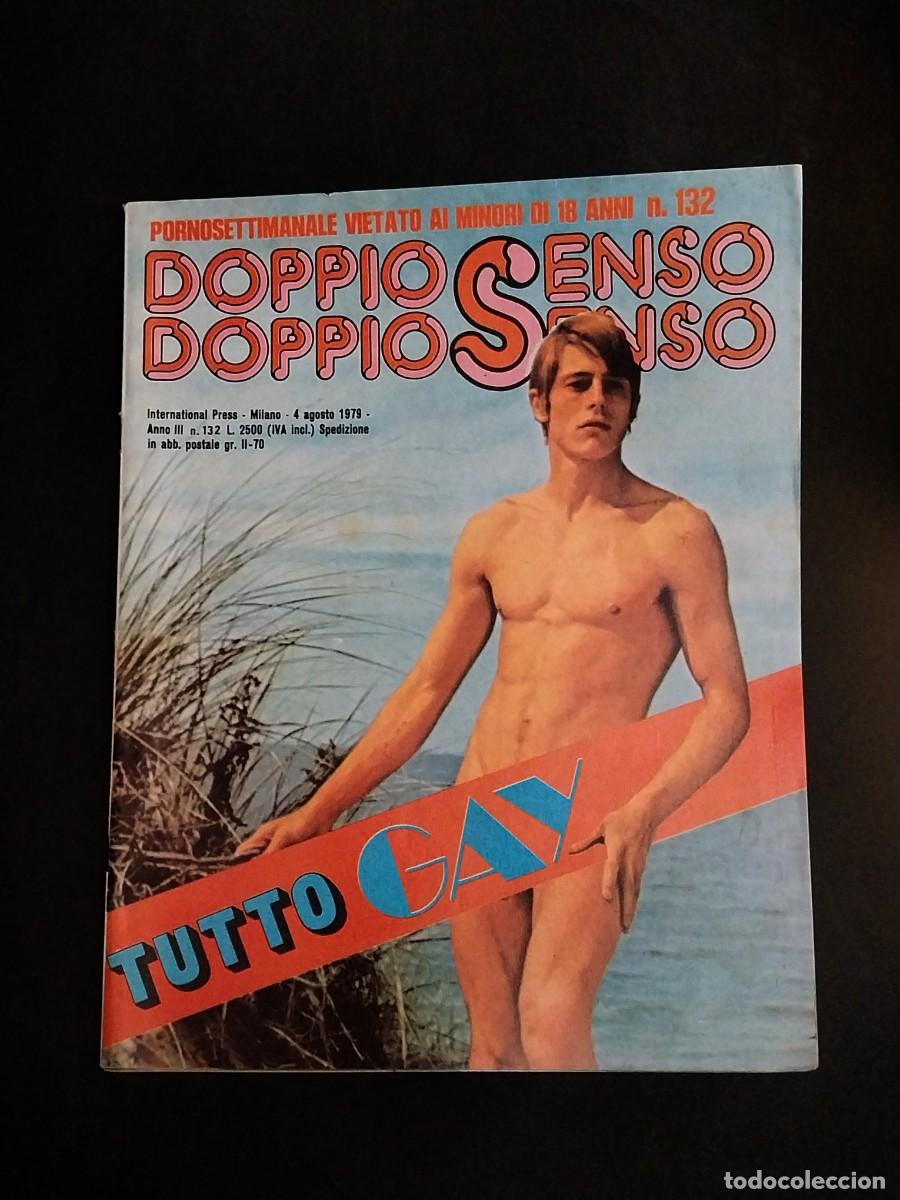 Journals: DOPPIOSENSO GAY MAGAZINE 132 1979 YOUNG TWINKS - BLACK MALES - MYKONOS - POSTER CENTRALE
