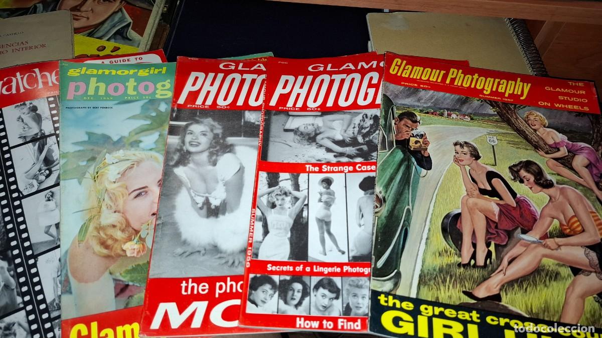 Revistas: 5 magazines. Glamour photography. Ingles. A&ntilde;os 50