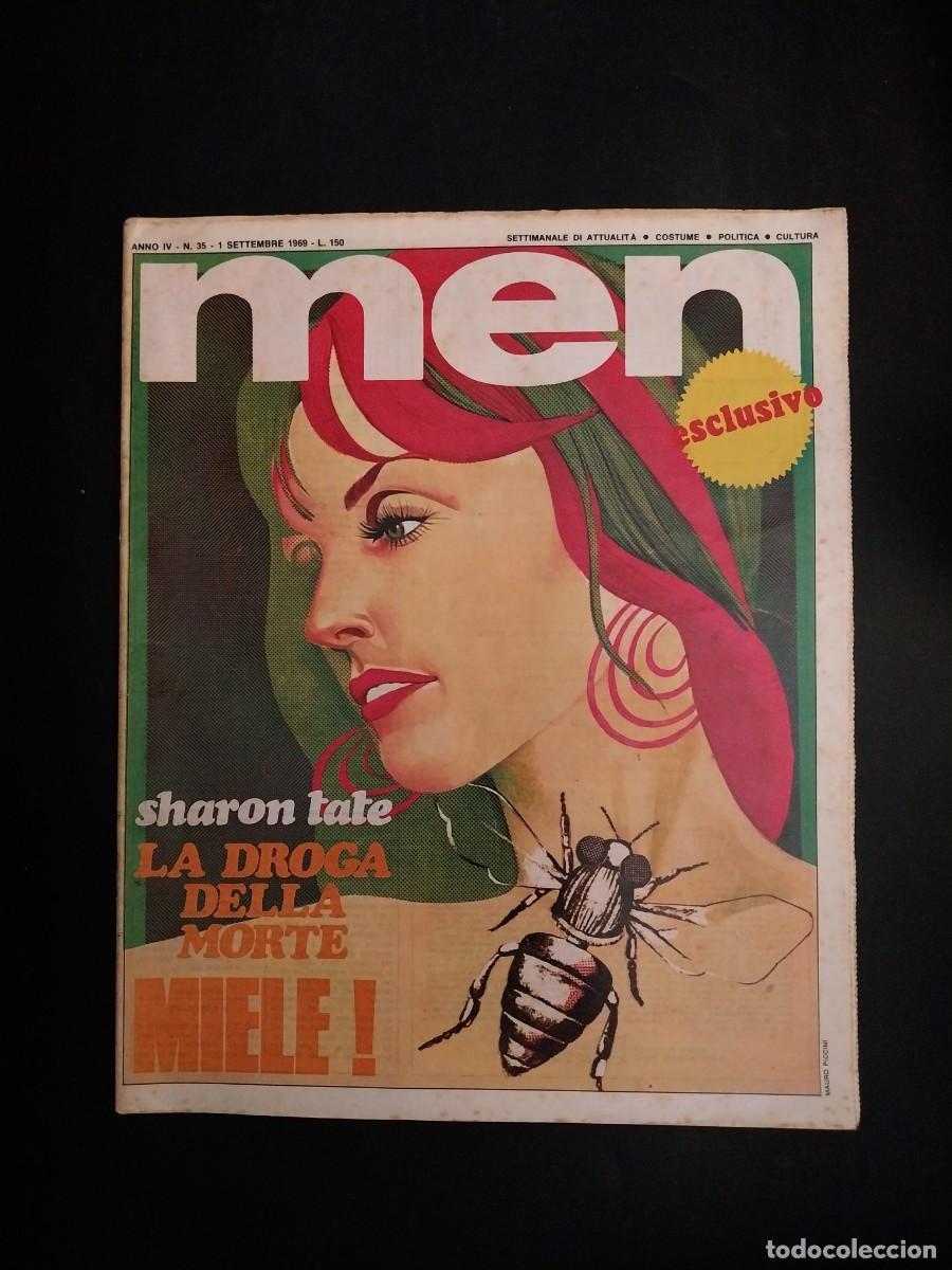 Revistas: MEN SETTIMANALE N. 35 1969 - SHARON TATE - EDWIGE FENECH - BRIGITTE BARDOT - KIM NOVAK - MUSSOLINI