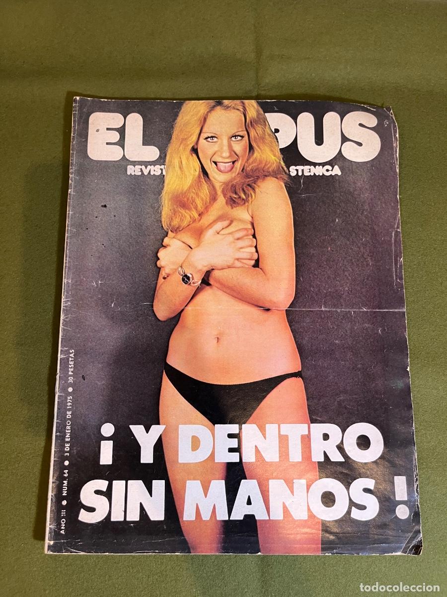Journals: Revista El Papus N&ordm; 64 A&ntilde;o III 3 enero 1975 primer n&uacute;mero secuestrado censura franquismo + recorte o