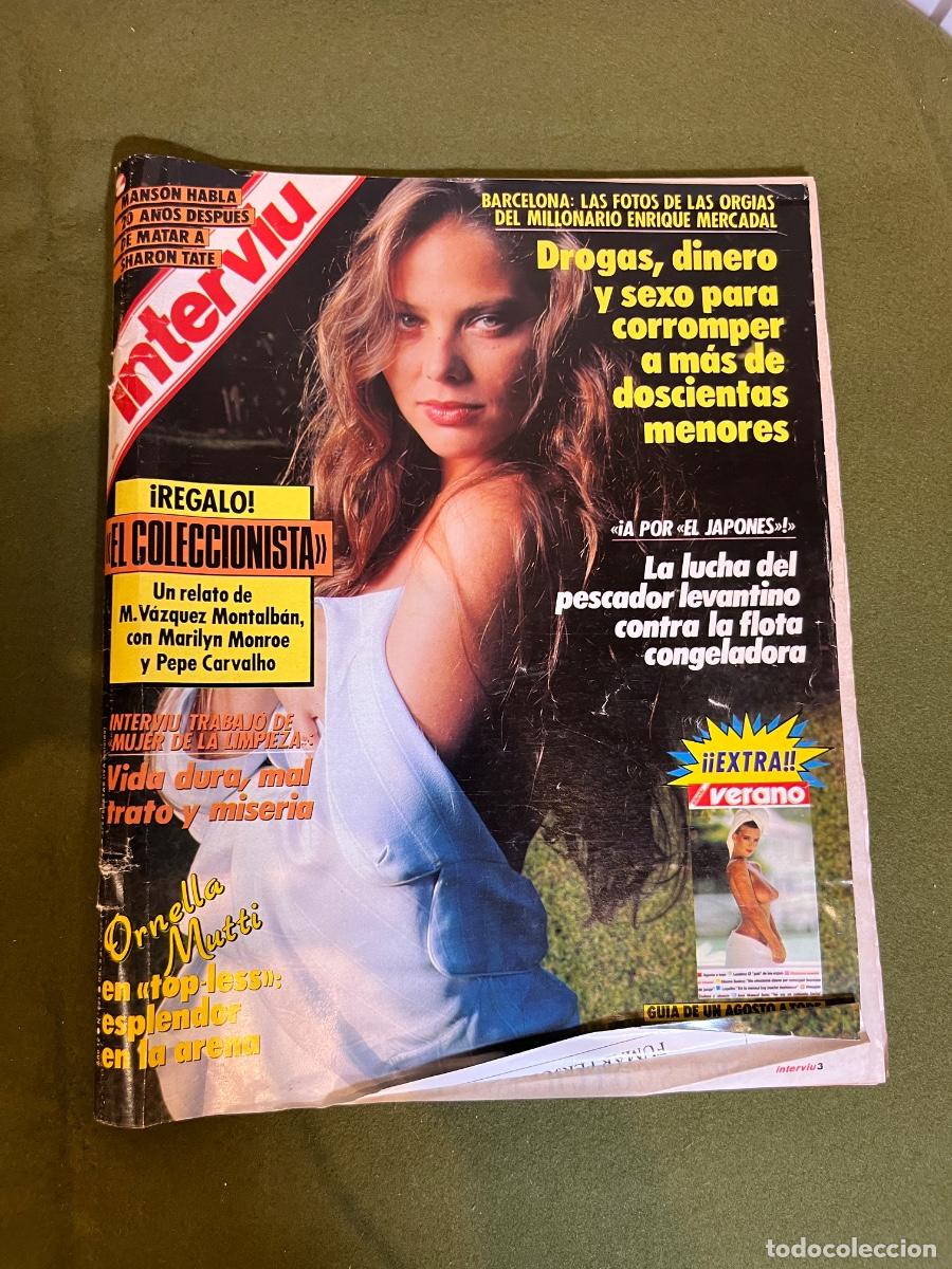 Magazines: Revista Intervi&uacute; agosto 1989 Ornella Muti Charles Manson Enrique Mercadal Extra Verano revista origi