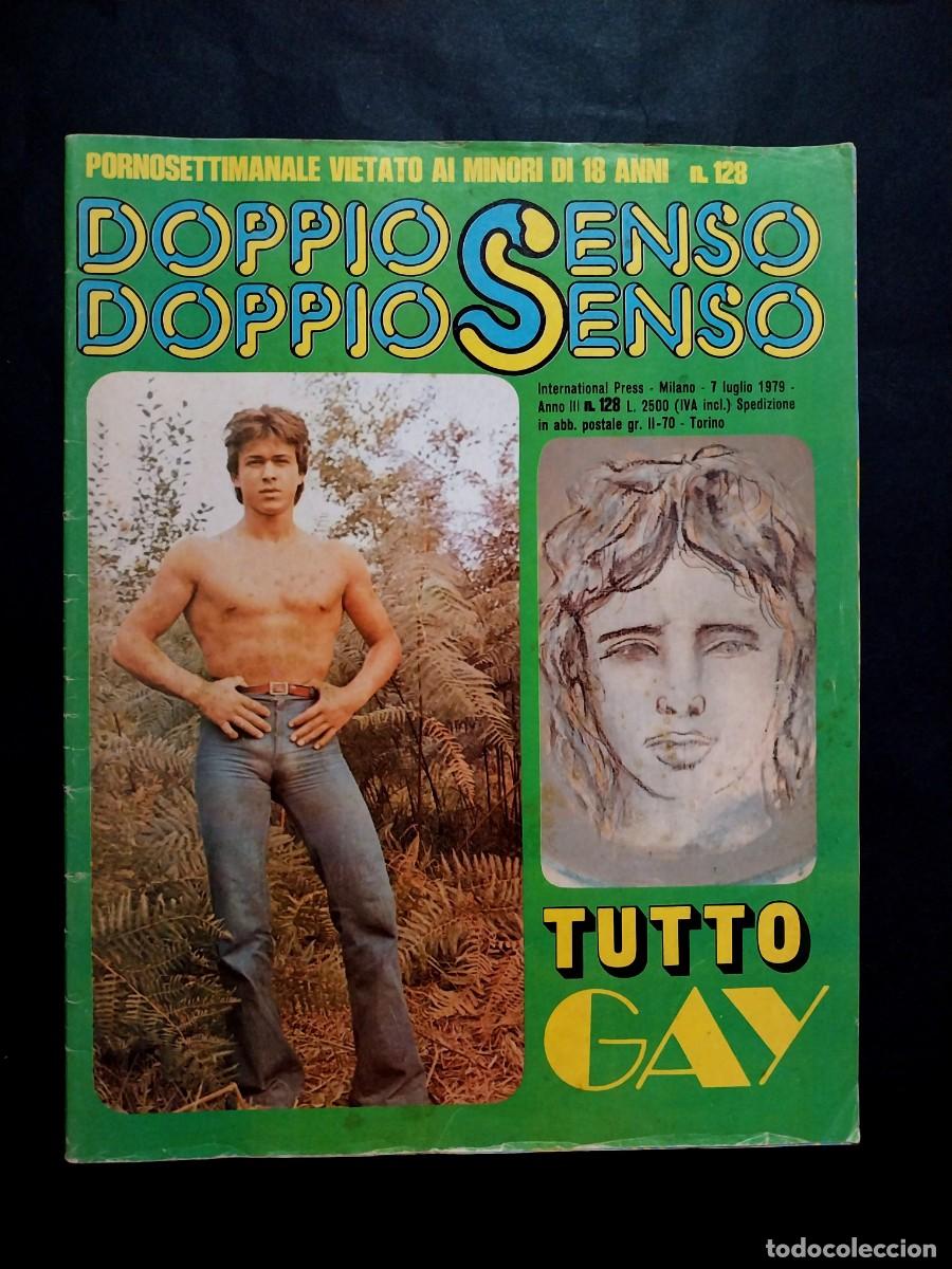 Revistas: DOPPIOSENSO GAY MAGAZINE 128 1979 TWINKS - JORDAN HUNTER - GEORGE CONOVER - BLACK MALES - POSTER