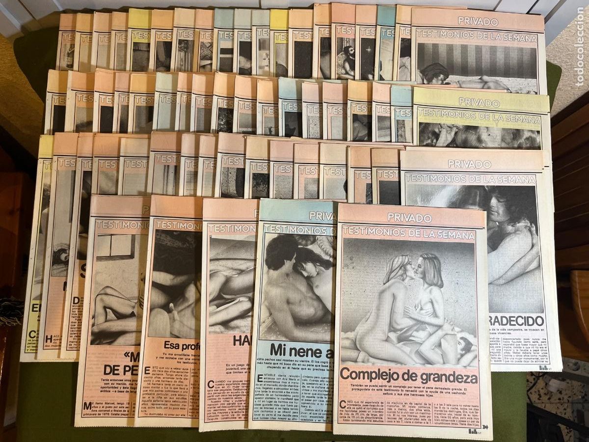 Magazines: Lote de 59 revistas Testimonios de la Semana Privado prensa er&oacute;tica espa&ntilde;ola a&ntilde;os 70 80 colecci&oacute;n