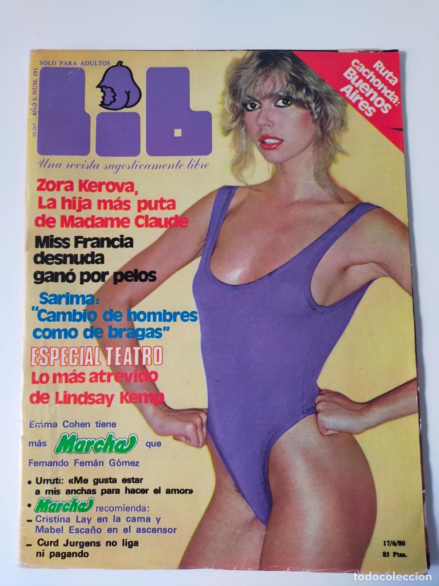 Revistas: REVISTA LIB A&Ntilde;O 1980 - N&ordm; 191 - ZORA KEROVA - SARIMA - LINDSAY KEMP - MISS FRANCIA DESNUDA