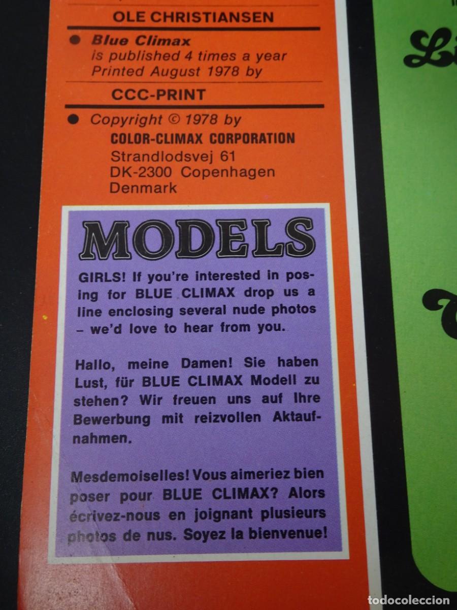 Magazines: MAGAZINE ER&Oacute;TICO PORN ,BLUE CLIMAX N&ordm; 10 , COLOR CLIMAX 1978, VINTAGE, VER FOTOS