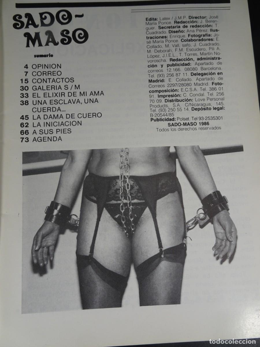 Revistas: MAGAZINE ER&Oacute;TICO PORN , SADO MASO N&ordm; 8 ,VINTAGE, BDSM , VER FOTOS