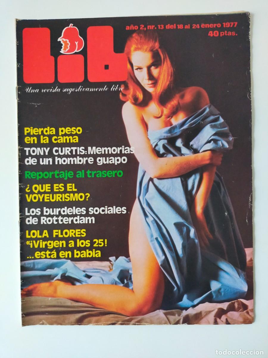 Revistas: REVISTA LIB A&Ntilde;O 1977 - N&ordm; 13 - TONY CURTIS - LOLA FLORES - EMMANUELLE ARSAN