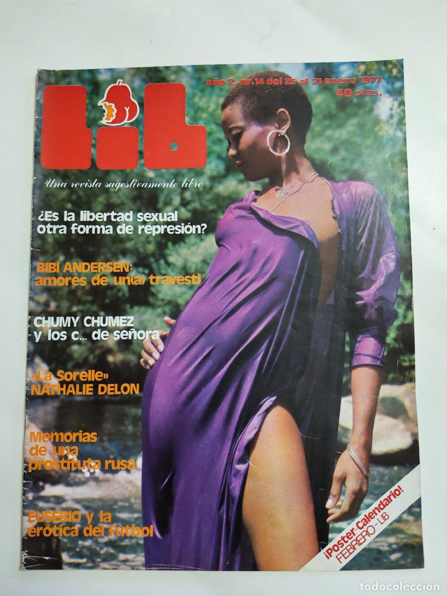 Revistas: REVISTA LIB A&Ntilde;O 1977 - N&ordm; 14 - BIBI ANDERSEN -NATHALIE DELON - CHUMY CHUMEZ