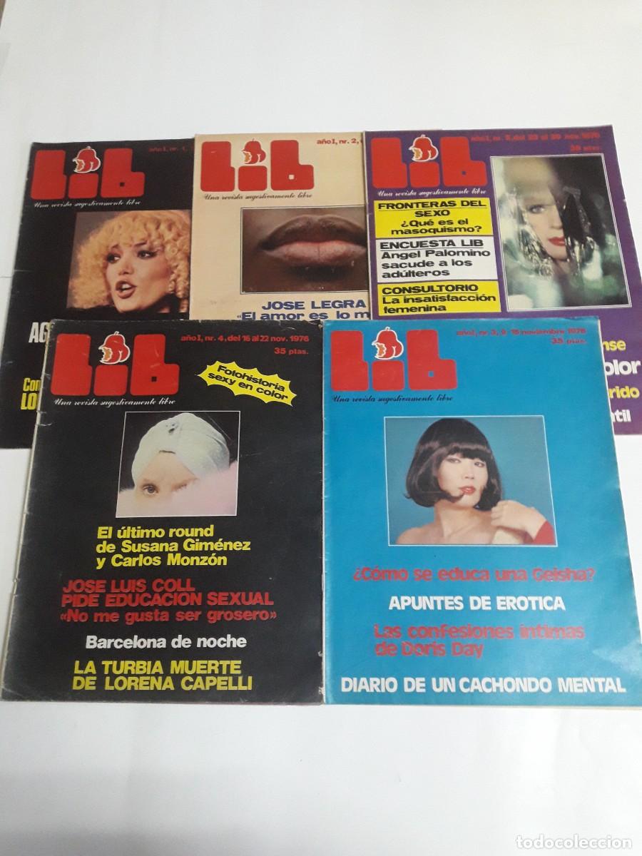 Revistas: LOTE DE 5 REVISTAS LIB - A&Ntilde;O 1976 - NUMEROS: 1 - 2 - 3 - 4 - 5