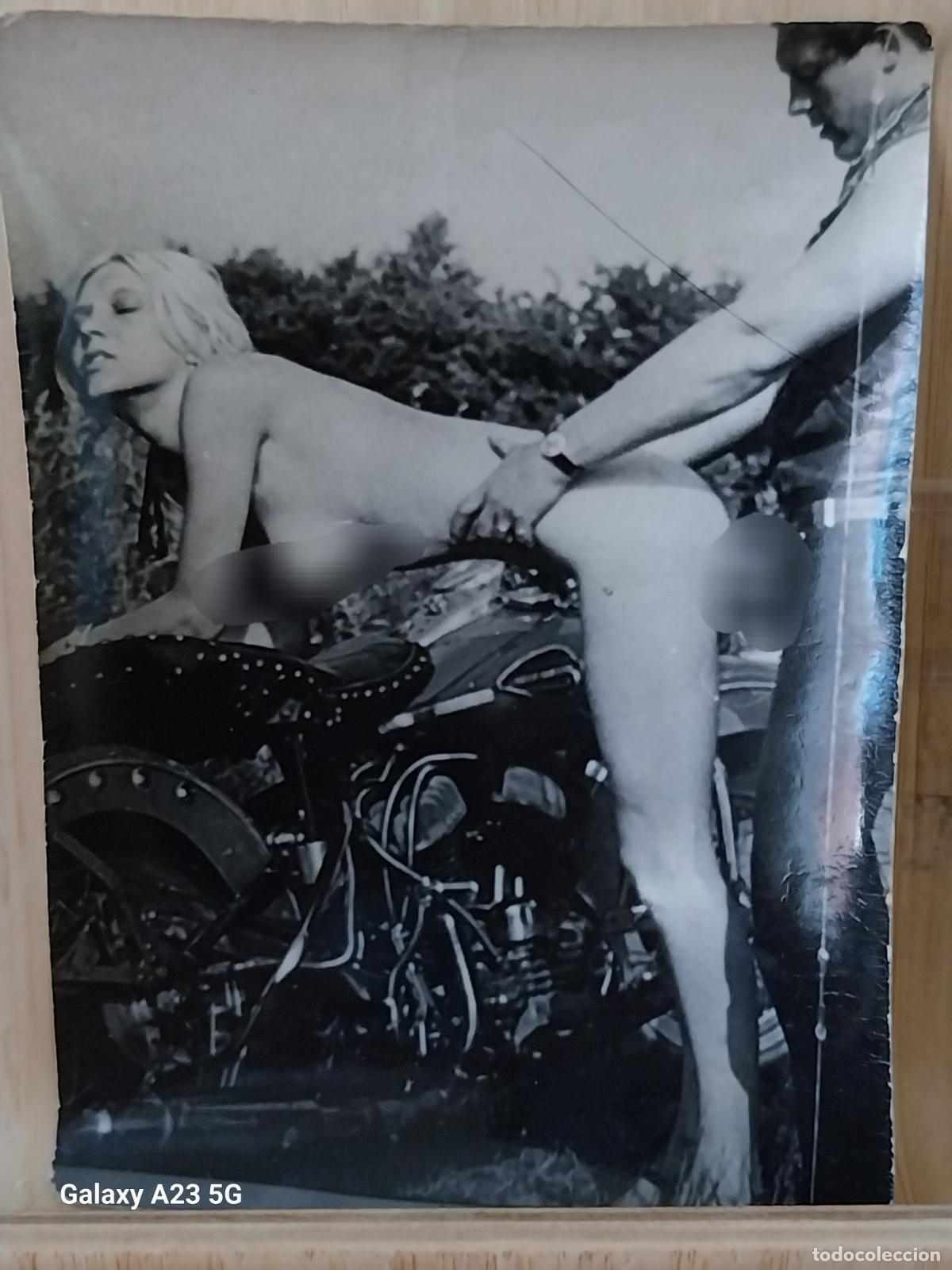 Revistas: EROTICA FOTO ORIGINAL MUJER HOMBRE MOTO ESCENA 10.5X7.5CMS ADULTOS **......