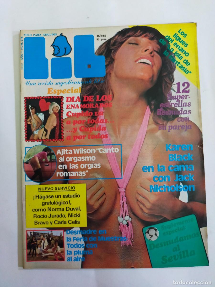 Revistas: REVISTA LIB - A&Ntilde;O 1982 - N&ordm; 278 - AJITA WILSON - KAREN BLACK CON JACK NICHOLSON - SEVILLA C.F.