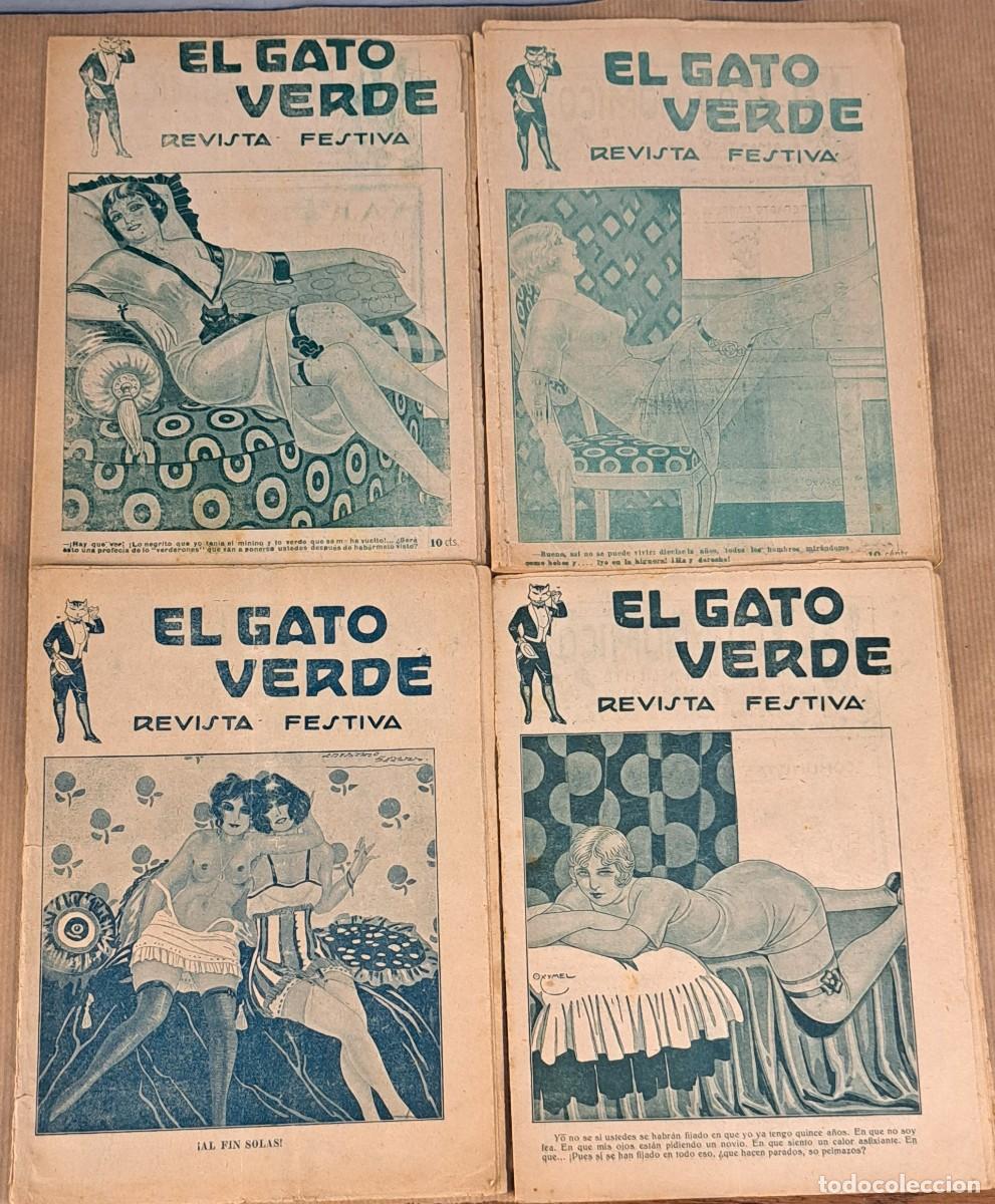 Revistas: Revista &ldquo;El Gato Verde&rdquo; &ndash; A&ntilde;o 1, n&uacute;meros 1, 2, 5 y 7 a&ntilde;os 1930