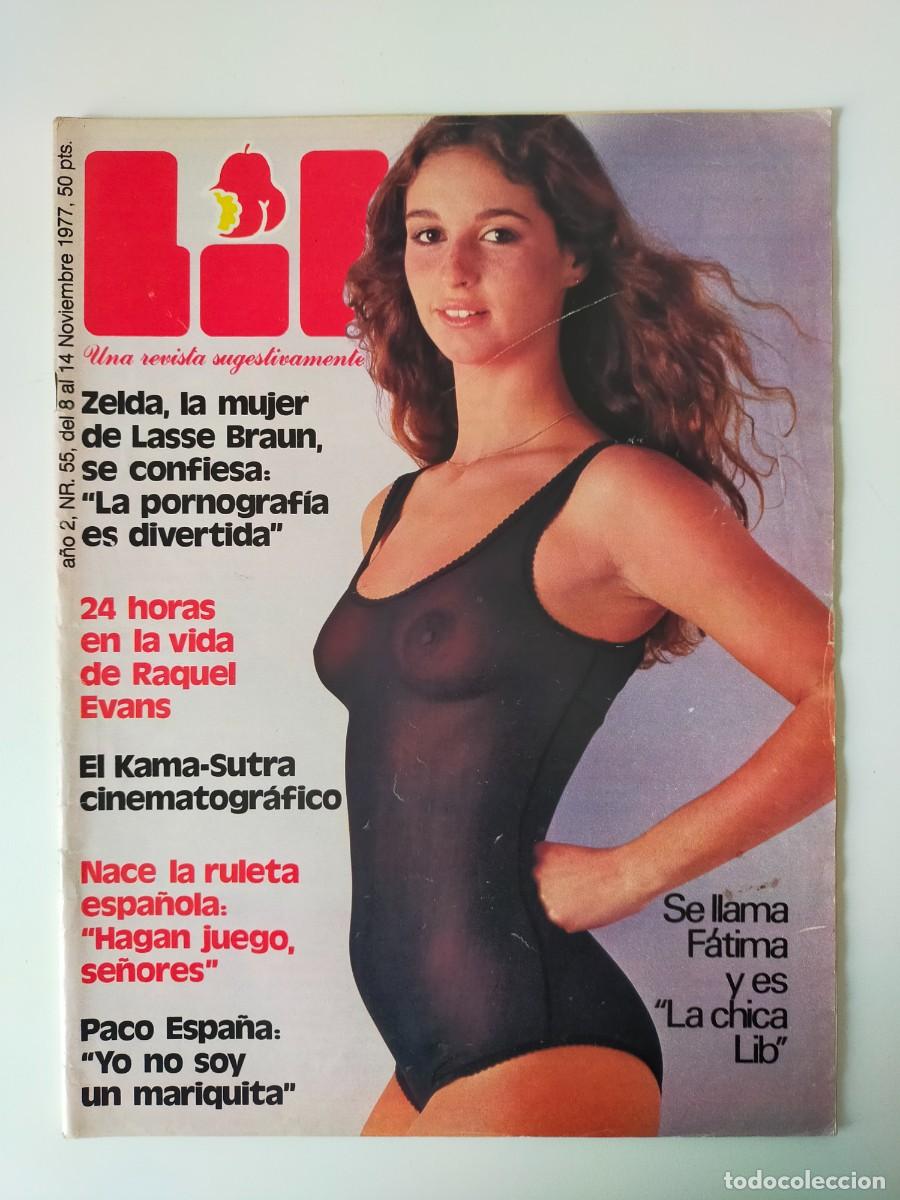 Revistas: REVISTA LIB A&Ntilde;O 1977 - N&ordm; 55 - EVA ROBIN - ORCHIDEA DE SANTIS - RAQUEL EVANS - PACO ESPA&Ntilde;A
