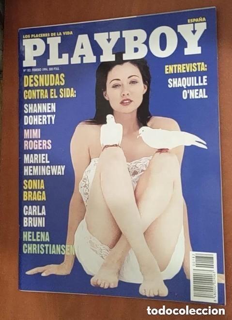 Revistas: PLAYBOY ESP&Ntilde;A -N 182 - FEBRERO1994 Shannen Doherty - Carla Bruni - Shaquille O&rsquo;Neal