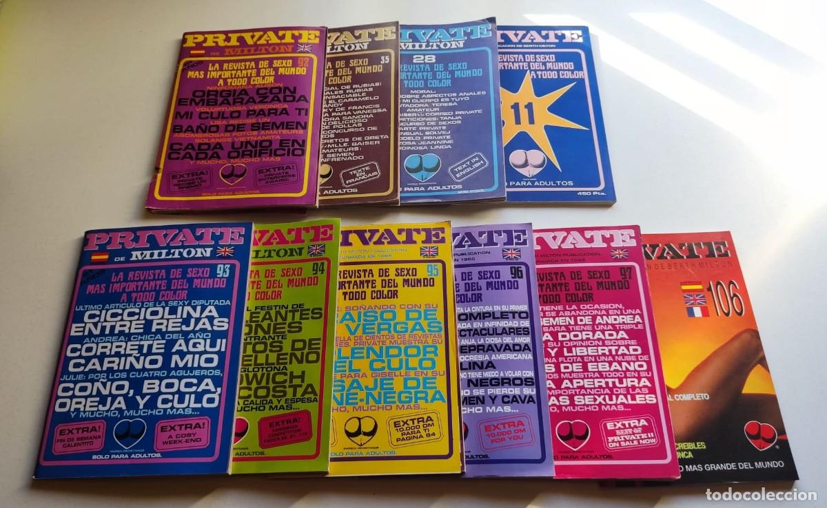 Revistas: Lote 11 revistas PRIVATE de Berth Milton - Del 92 al 97 SEGUIDOS + 11, 28, 35 y 106 - Edici&oacute;n espa&ntilde;o