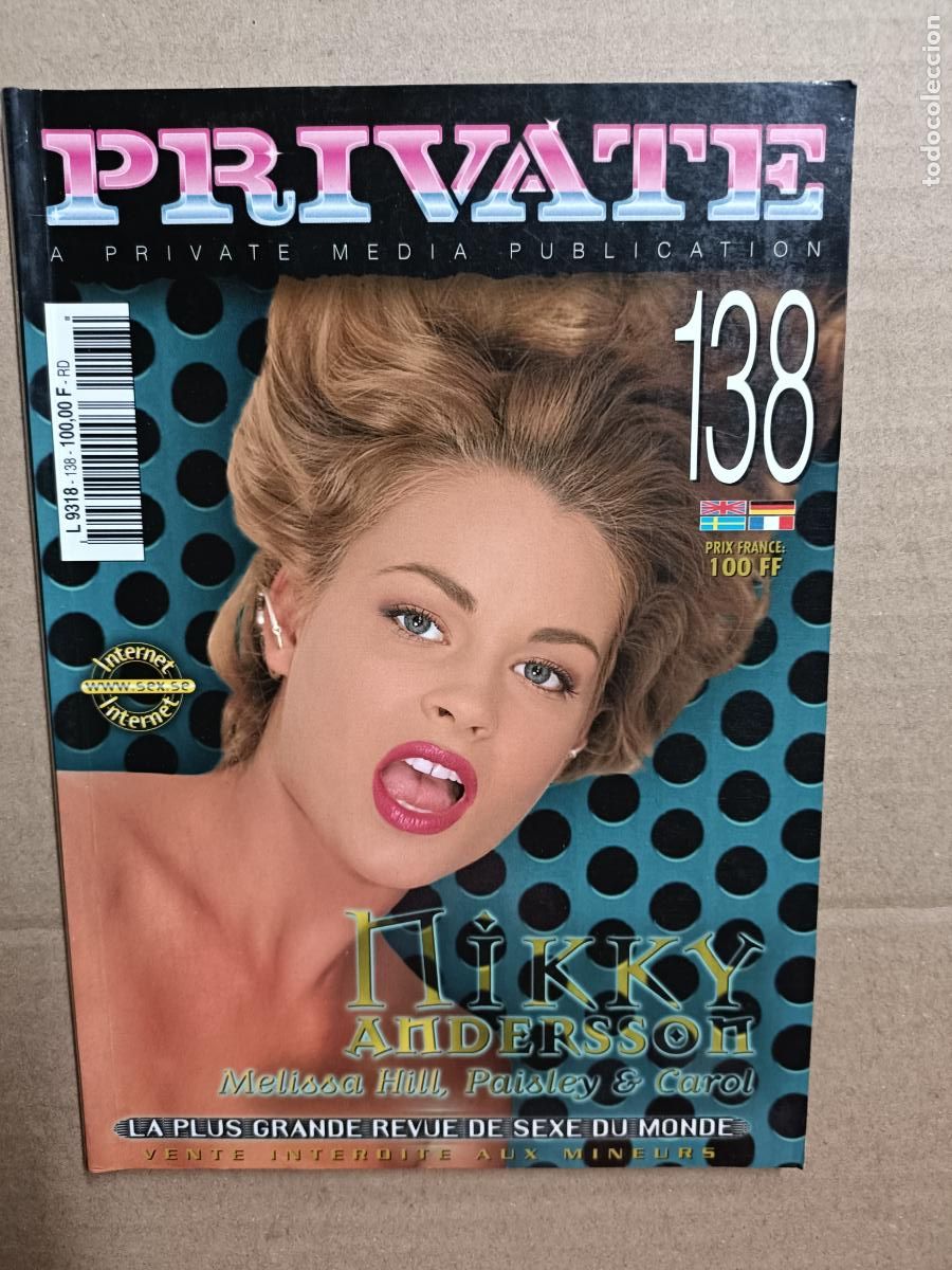 Revistas: PRIVATE 138. NIKKY ANDERSSON. MELISSA HILL. ADULTOS