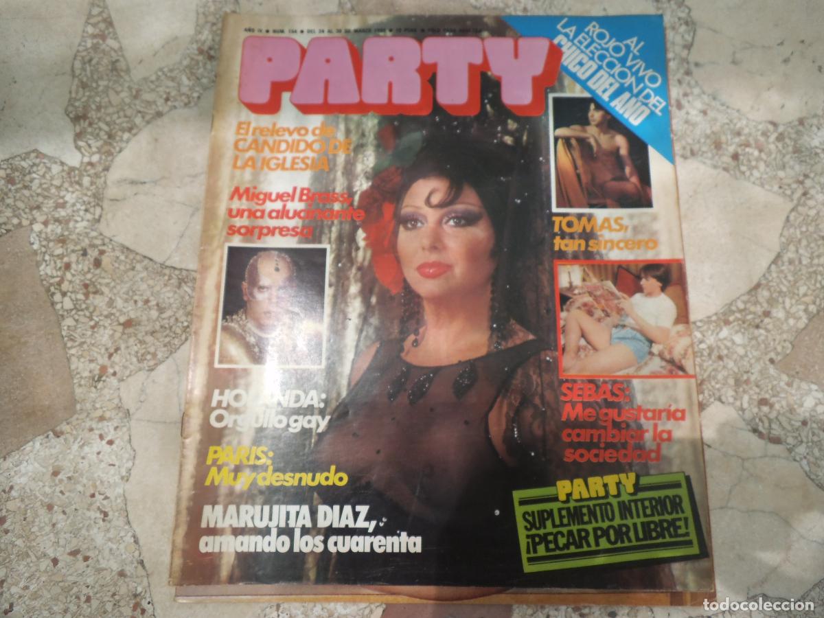 Revistas: party, n&ordm; 154, poster sebas, holanda orgullo gay, marujita diaz, miguel brass, tomas