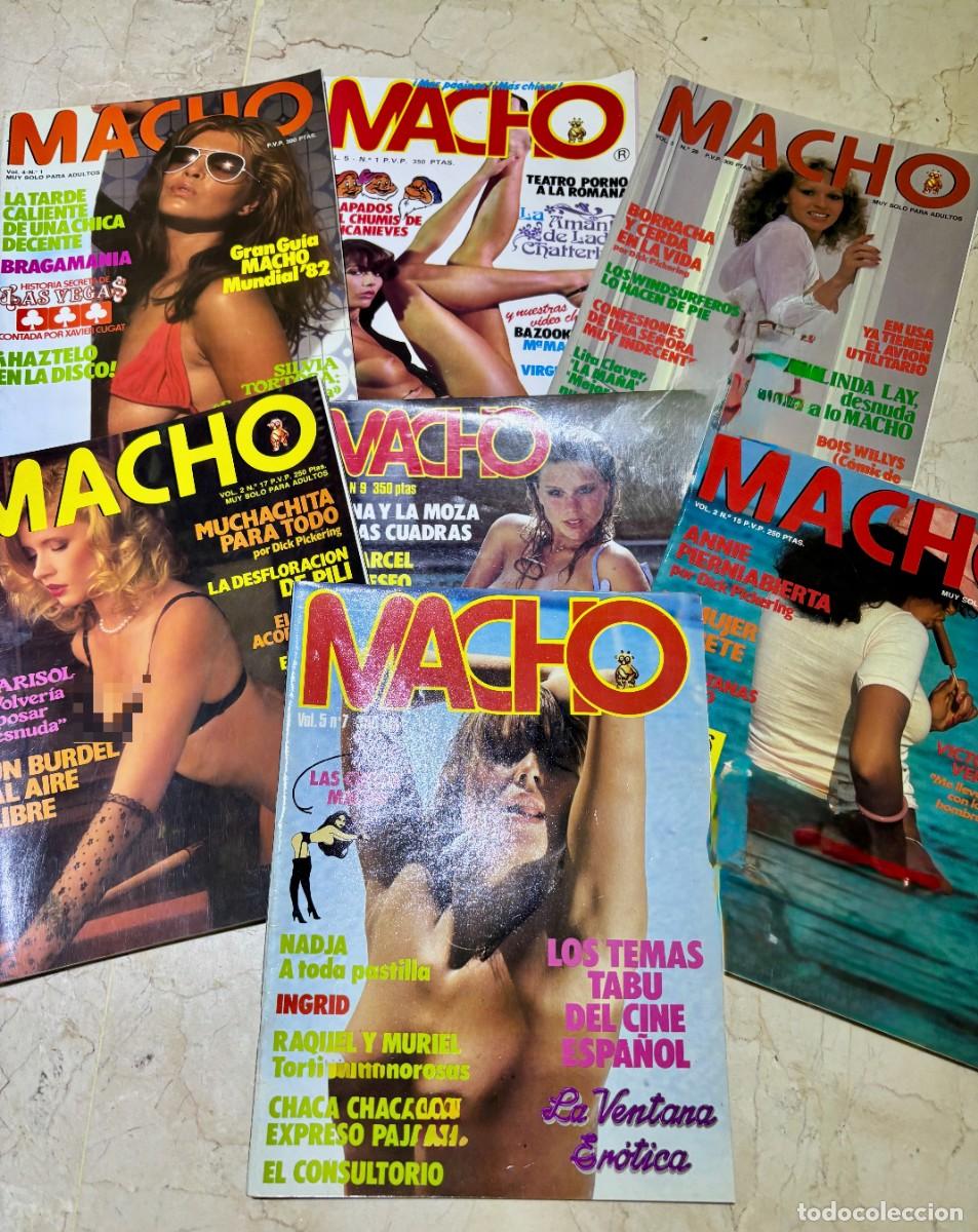 Revistas: 7 Revistas para adultos Macho A&ntilde;os 80