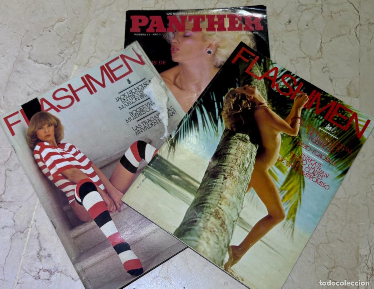 Revistas: 3 Revistas para adultos Flashmen&Panther A&ntilde;os 80