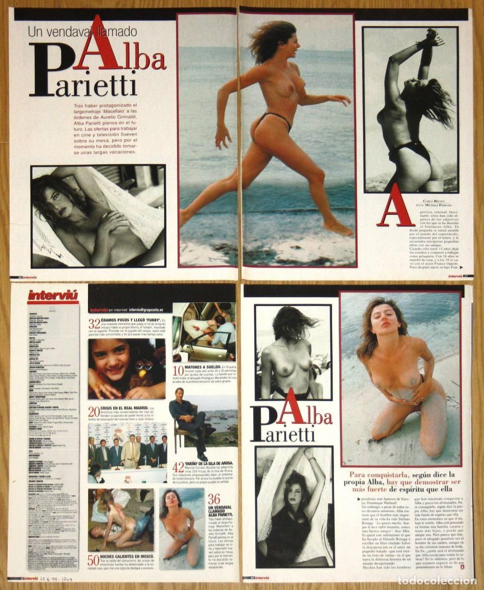 Revistas: ALBA PARIETTI Desnuda Reportaje 5 p&aacute;ginas 1999 magazine article sexy photos Italia actress clippings