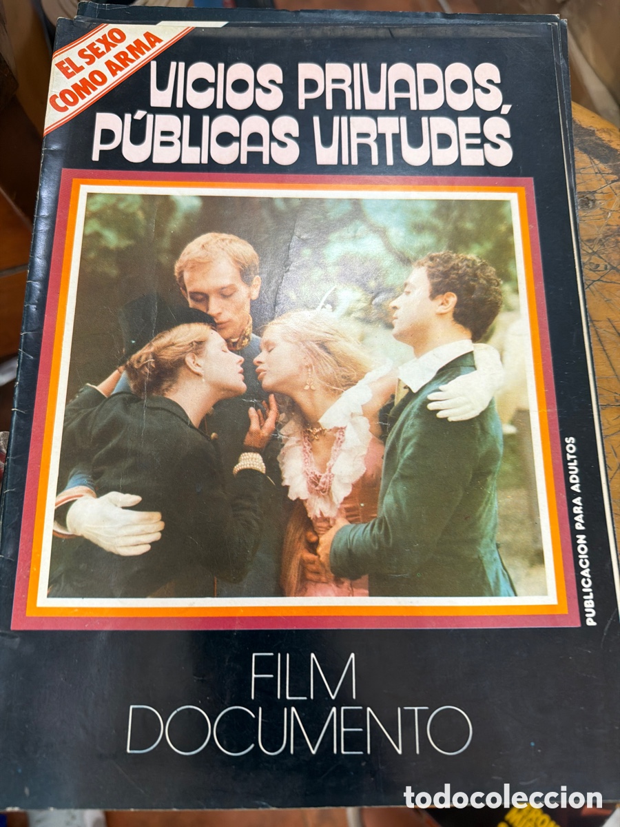 Revistas: Revista de cine er&oacute;tica VICIOS PRIVADOS P&Uacute;BLICAS VIRTUDES.miklos jancso.a&ntilde;o 1977.ilustrado