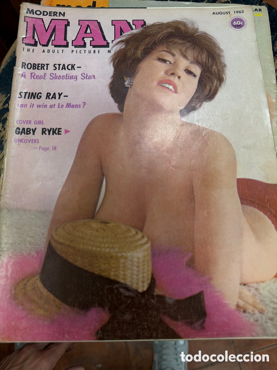 Journals: Revista er&oacute;tica vintage pin-ups MODERN MAN.edici&oacute;n americana.vol 13 n 2 a&ntilde;o 1963.contiene p&oacute;ster