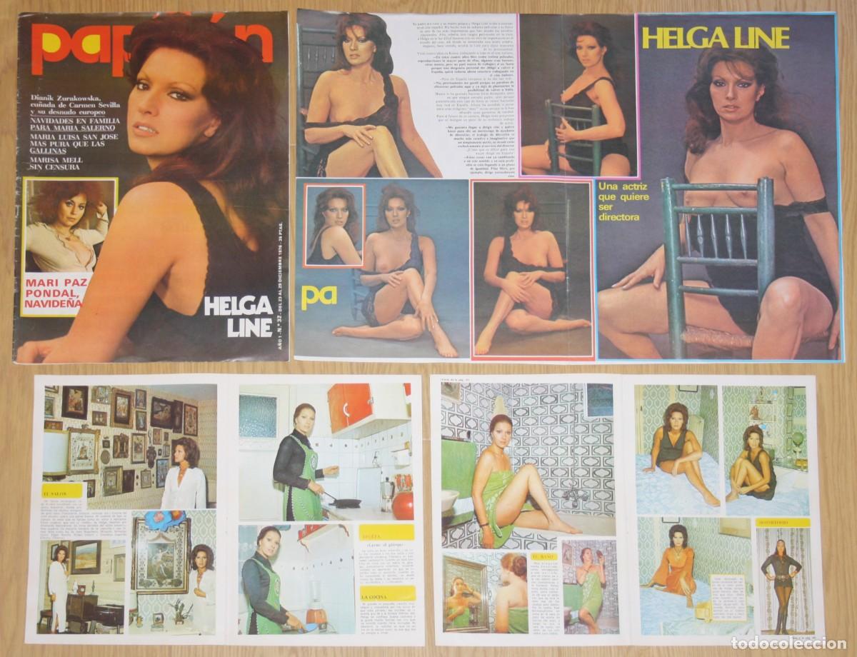 Revistas: HELGA LINE lote de prensa 1970s fotos desnuda sexy actriz alemania mito erotico spain clippings