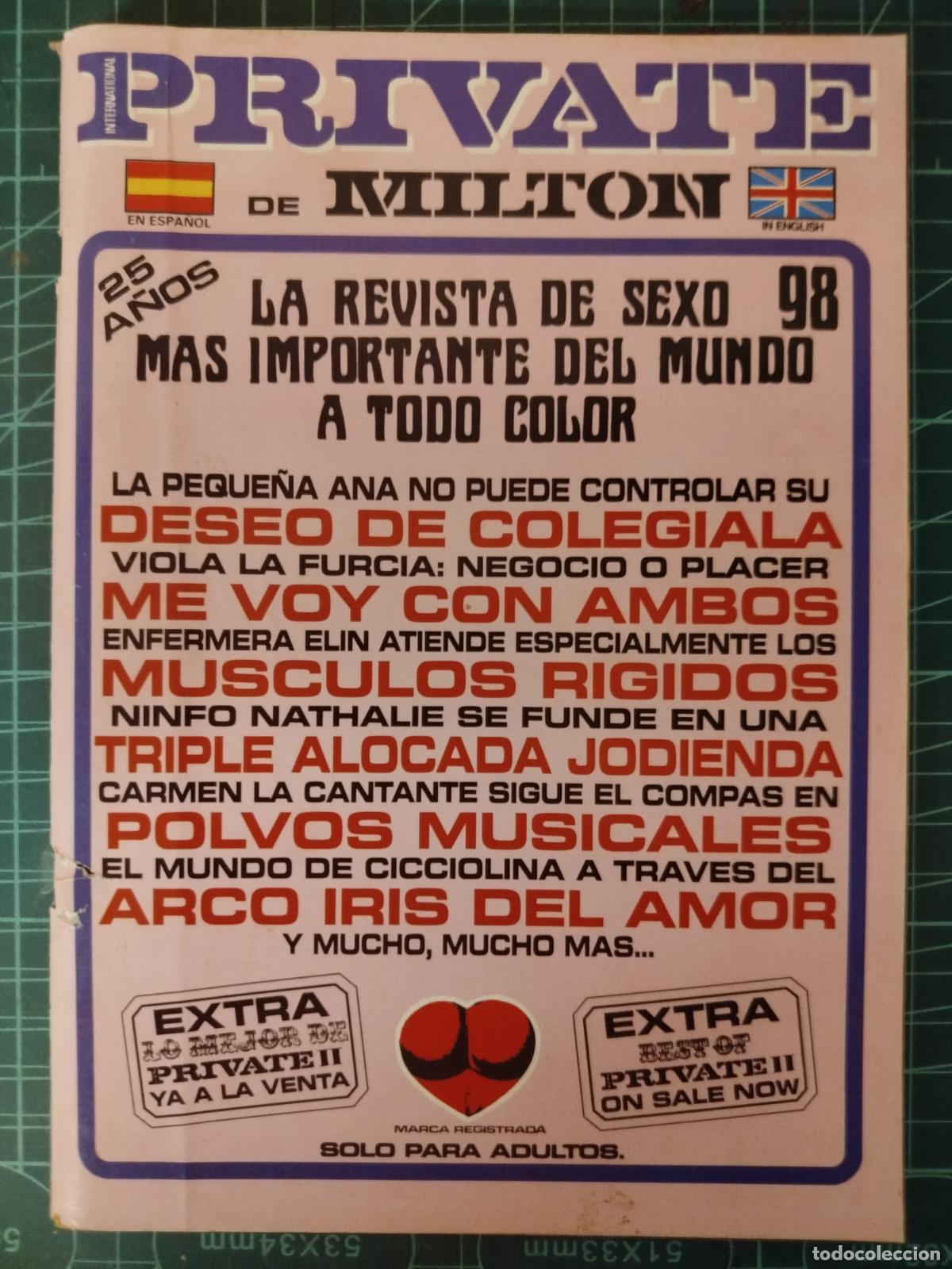 Revistas: REVISTA PRIVATE N&ordm; 98 BERTH MILTON. CONTENIDO ADULTOS.