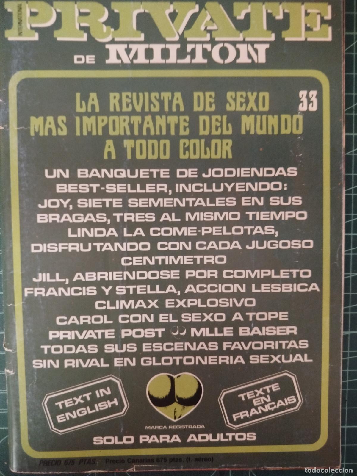 Revistas: REVISTA PRIVATE N&ordm; 33 BERTH MILTON. CONTENIDO ADULTOS.