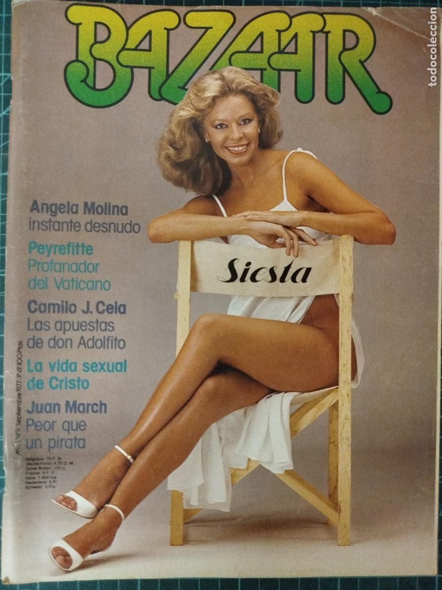Revistas: REVISTA BAZAAR N&ordm; 9 ANGELA MOLINA 1977 EROTICA ADULTOS