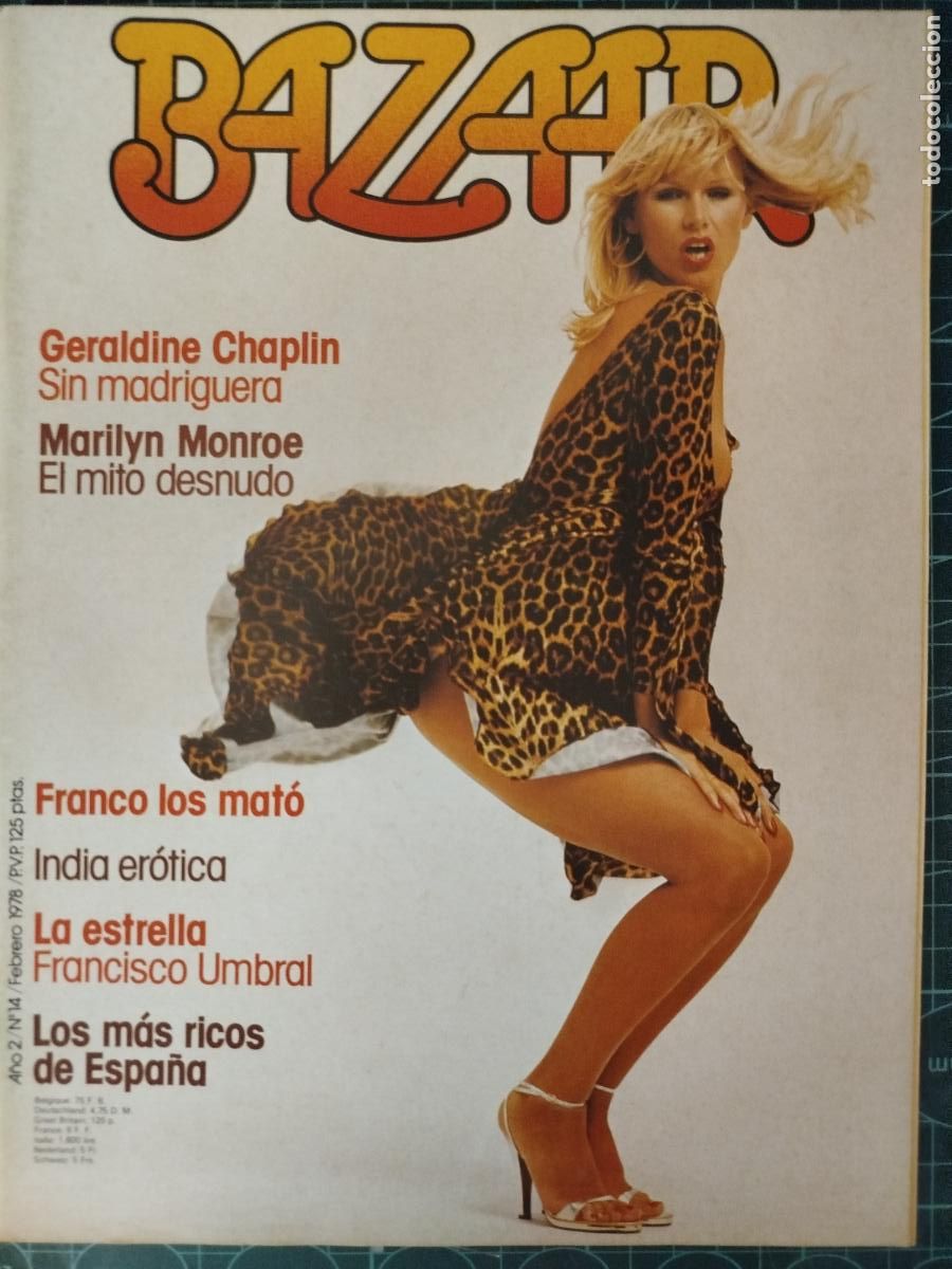 Revistas: REVISTA BAZAAR N&ordm; 14 GERALDINE CHAPLIN, FRANCISCO UMBRAL 1978 EROTICA ADULTOS