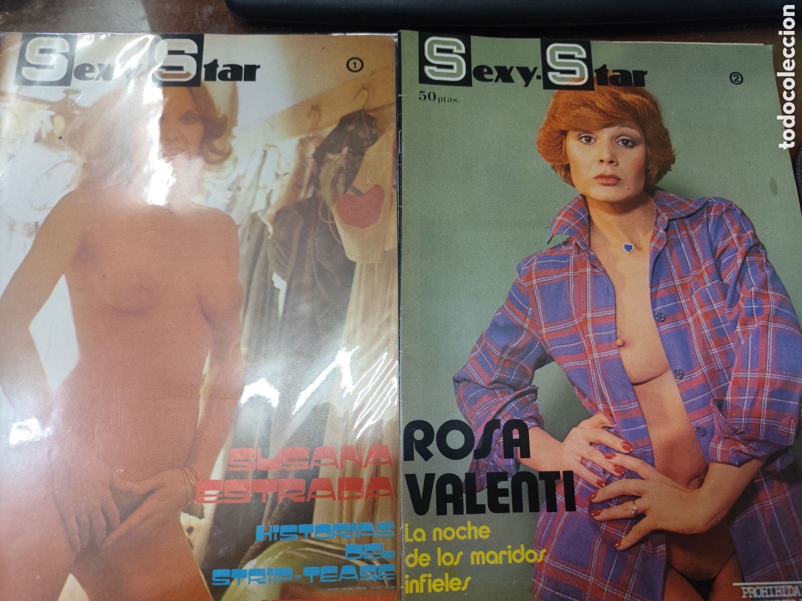 Revistas: Lote 4 ejemplares Sexy Star. N.1,2,11 y n. Extra . A&ntilde;o 1977