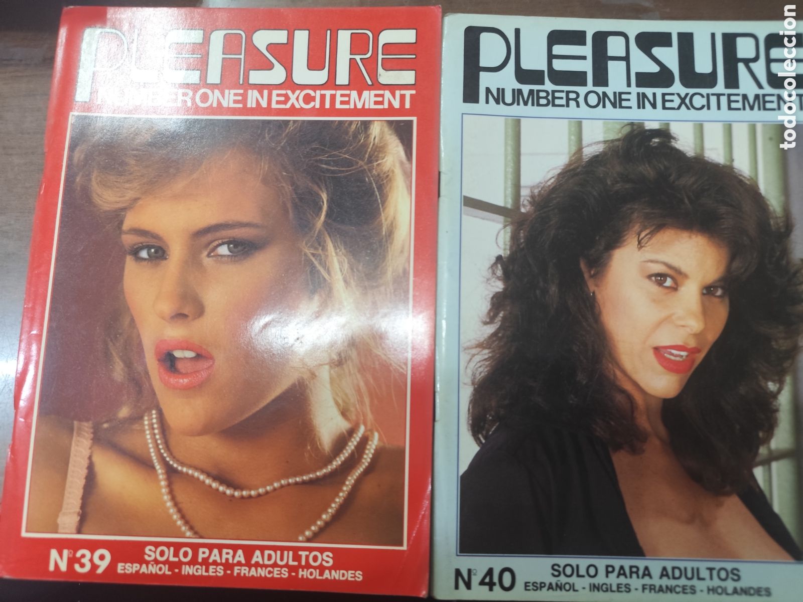 Revistas: Lote 2 ejemplares Revista Erotica Porno Pleasure Number one in excitement n.39 y 40